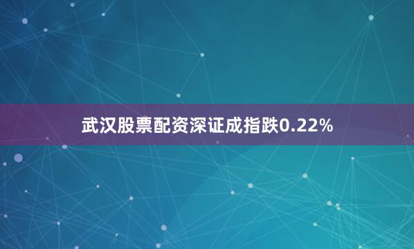武汉股票配资深证成指跌0.22%
